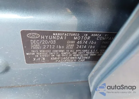 2004 Hyundai Xg350 L from USA, damaged, VIN KMHFU45E04A333868